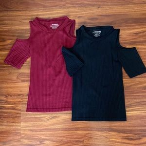 2 Cold Shoulder Tops